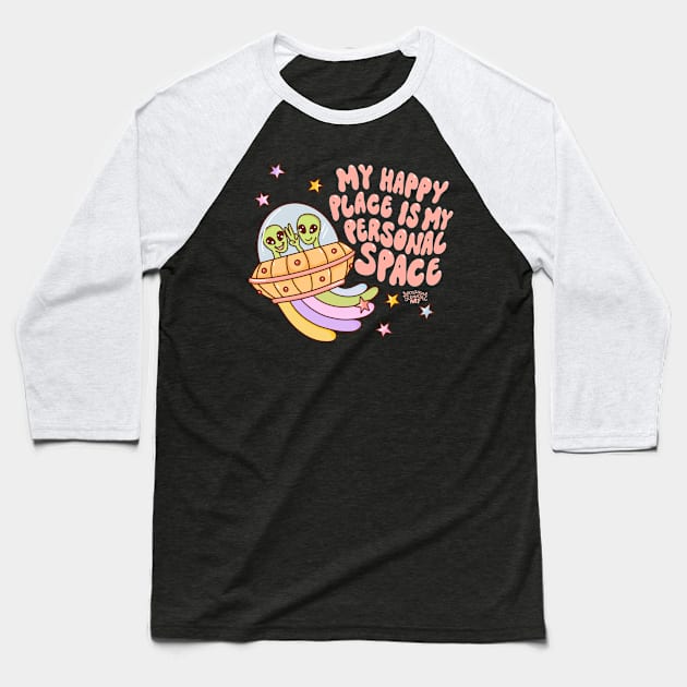 My happy place is my personal space Baseball T-Shirt by Roxanne Stewart Art